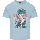 Chinese Zodiac Shengxiao Year of the Horse Mens Cotton T-Shirt Tee Top Light Blue