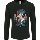 Chinese Zodiac Shengxiao Year of the Horse Mens Long Sleeve T-Shirt Black