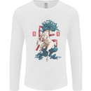 Chinese Zodiac Shengxiao Year of the Horse Mens Long Sleeve T-Shirt White