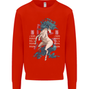 Chinese Zodiac Shengxiao Year of the Horse Mens Sweatshirt Jumper Bright Red