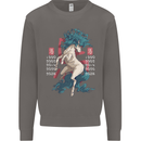 Chinese Zodiac Shengxiao Year of the Horse Mens Sweatshirt Jumper Charcoal