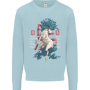 Chinese Zodiac Shengxiao Year of the Horse Mens Sweatshirt Jumper Light Blue