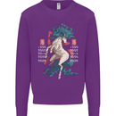 Chinese Zodiac Shengxiao Year of the Horse Mens Sweatshirt Jumper Purple