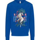 Chinese Zodiac Shengxiao Year of the Horse Mens Sweatshirt Jumper Royal Blue