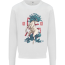 Chinese Zodiac Shengxiao Year of the Horse Mens Sweatshirt Jumper White