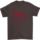 Chinese Zodiac Shengxiao Year of the Horse Mens T-Shirt Cotton Gildan Dark Chocolate