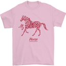 Chinese Zodiac Shengxiao Year of the Horse Mens T-Shirt Cotton Gildan Light Pink