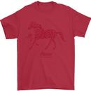 Chinese Zodiac Shengxiao Year of the Horse Mens T-Shirt Cotton Gildan Red