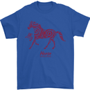 Chinese Zodiac Shengxiao Year of the Horse Mens T-Shirt Cotton Gildan Royal Blue