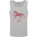 Chinese Zodiac Shengxiao Year of the Horse Mens Vest Tank Top Sports Grey