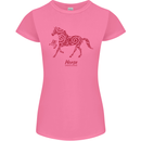 Chinese Zodiac Shengxiao Year of the Horse Womens Petite Cut T-Shirt Azalea