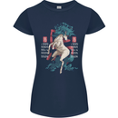 Chinese Zodiac Shengxiao Year of the Horse Womens Petite Cut T-Shirt Navy Blue