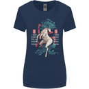 Chinese Zodiac Shengxiao Year of the Horse Womens Wider Cut T-Shirt Navy Blue