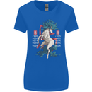 Chinese Zodiac Shengxiao Year of the Horse Womens Wider Cut T-Shirt Royal Blue