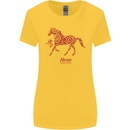 Chinese Zodiac Shengxiao Year of the Horse Womens Wider Cut T-Shirt Yellow