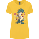 Chinese Zodiac Shengxiao Year of the Horse Womens Wider Cut T-Shirt Yellow