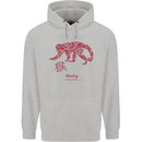 Chinese Zodiac Shengxiao Year of the Monkey Childrens Kids Hoodie Sports Grey