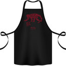 Chinese Zodiac Shengxiao Year of the Monkey Cotton Apron 100% Organic Black