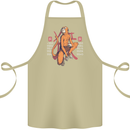 Chinese Zodiac Shengxiao Year of the Monkey Cotton Apron 100% Organic Khaki