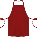 Chinese Zodiac Shengxiao Year of the Monkey Cotton Apron 100% Organic Maroon