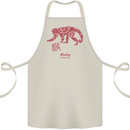 Chinese Zodiac Shengxiao Year of the Monkey Cotton Apron 100% Organic Natural