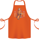 Chinese Zodiac Shengxiao Year of the Monkey Cotton Apron 100% Organic Orange