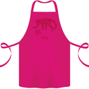 Chinese Zodiac Shengxiao Year of the Monkey Cotton Apron 100% Organic Pink