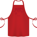 Chinese Zodiac Shengxiao Year of the Monkey Cotton Apron 100% Organic Red