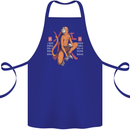 Chinese Zodiac Shengxiao Year of the Monkey Cotton Apron 100% Organic Royal Blue