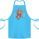Chinese Zodiac Shengxiao Year of the Monkey Cotton Apron 100% Organic Turquoise