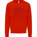 Chinese Zodiac Shengxiao Year of the Monkey Kids Sweatshirt Jumper Bright Red