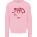 Chinese Zodiac Shengxiao Year of the Monkey Kids Sweatshirt Jumper Light Pink