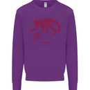 Chinese Zodiac Shengxiao Year of the Monkey Kids Sweatshirt Jumper Purple