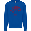 Chinese Zodiac Shengxiao Year of the Monkey Kids Sweatshirt Jumper Royal Blue