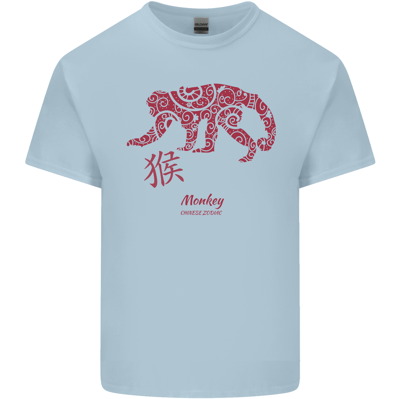 Chinese Zodiac Shengxiao Year of the Monkey Kids T-Shirt Childrens Light Blue