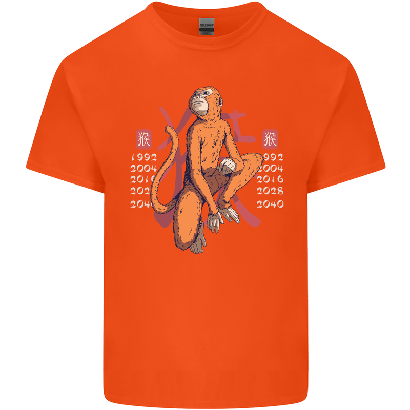 Chinese Zodiac Shengxiao Year of the Monkey Kids T-Shirt Childrens Orange