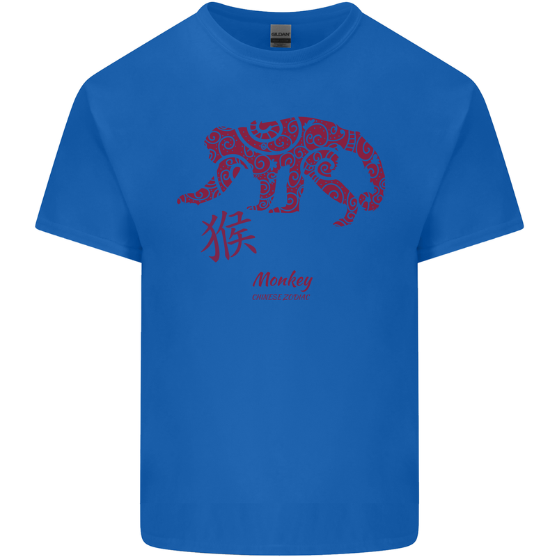 Chinese Zodiac Shengxiao Year of the Monkey Kids T-Shirt Childrens Royal Blue