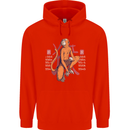 Chinese Zodiac Shengxiao Year of the Monkey Mens 80% Cotton Hoodie Bright Red