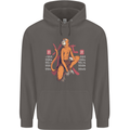 Chinese Zodiac Shengxiao Year of the Monkey Mens 80% Cotton Hoodie Charcoal