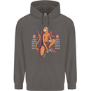 Chinese Zodiac Shengxiao Year of the Monkey Mens 80% Cotton Hoodie Charcoal