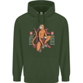 Chinese Zodiac Shengxiao Year of the Monkey Mens 80% Cotton Hoodie Forest Green