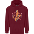 Chinese Zodiac Shengxiao Year of the Monkey Mens 80% Cotton Hoodie Maroon
