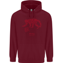 Chinese Zodiac Shengxiao Year of the Monkey Mens 80% Cotton Hoodie Maroon