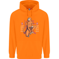 Chinese Zodiac Shengxiao Year of the Monkey Mens 80% Cotton Hoodie Orange