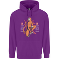 Chinese Zodiac Shengxiao Year of the Monkey Mens 80% Cotton Hoodie Purple