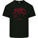 Chinese Zodiac Shengxiao Year of the Monkey Mens Cotton T-Shirt Tee Top Black