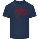 Chinese Zodiac Shengxiao Year of the Monkey Mens Cotton T-Shirt Tee Top Navy Blue