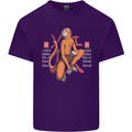 Chinese Zodiac Shengxiao Year of the Monkey Mens Cotton T-Shirt Tee Top Purple