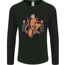 Chinese Zodiac Shengxiao Year of the Monkey Mens Long Sleeve T-Shirt Black