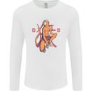 Chinese Zodiac Shengxiao Year of the Monkey Mens Long Sleeve T-Shirt White